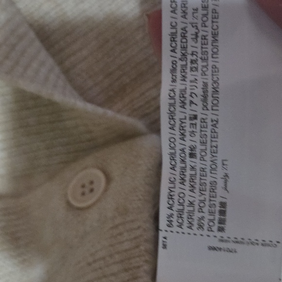 Mango Women's Baby Doll Neck Cardigan, Sz l - Picture 3 of 3